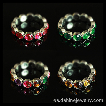 Estiramiento de acrílico rhinestone pulseras cristal bisutería